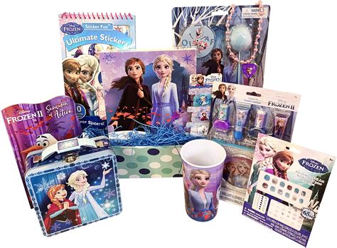 Christmas Gift Basket Idea 10 Frozen Themed Items for Girls With Bracelet, Novelties, Tin Purse ...
