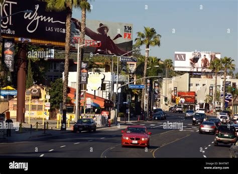 The Sunset Strip and billboards in West Hollywood, California Stock Photo - Alamy