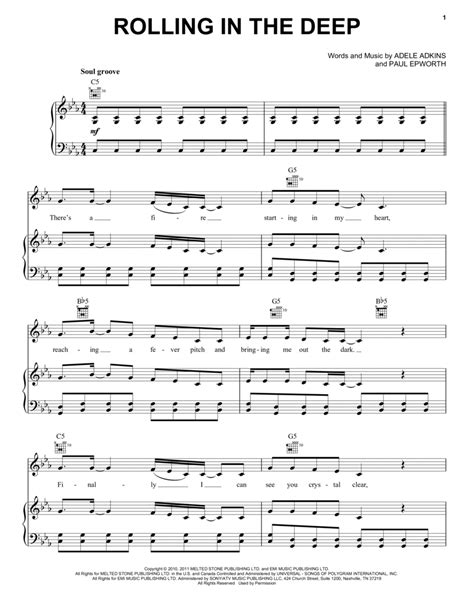 Rolling In The Deep by Adele - Guitar - Digital Sheet Music | Sheet ...