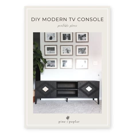 Modern Tv Console Printable Plans - Etsy