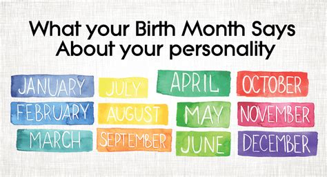 This is What Your Birth Month says about your personality ...