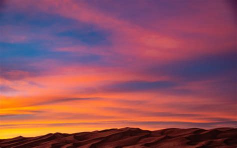 wallpaper sand, desert, sunset, sky HD : Widescreen : High Definition : Fullscreen