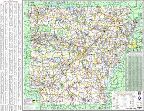 State And County Maps Of Arkansas - Arkansas Road Map Printable ...