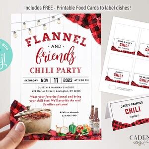 Chili Cook off Invitation, Chili Party, Chili Potluck Party Invitation ...