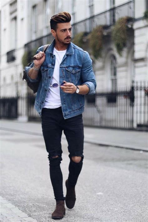 Jean Jacket Outfits For Men | Ropa casual de hombre, Combinar ropa de ...