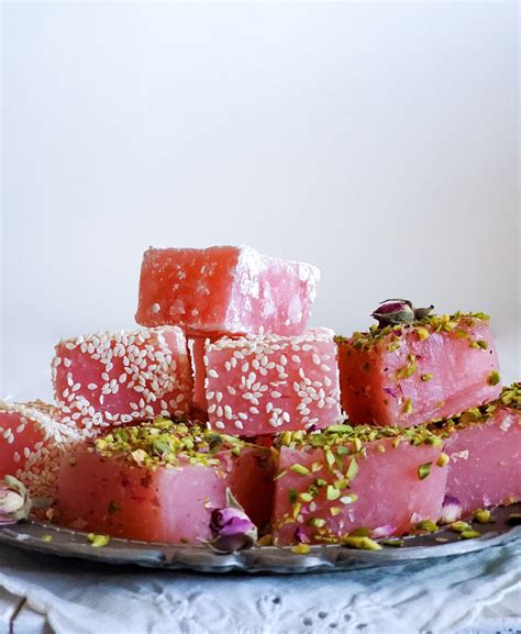 Strawberry Rhubarb Lokum, Turkish Delight | The Lemon Apron