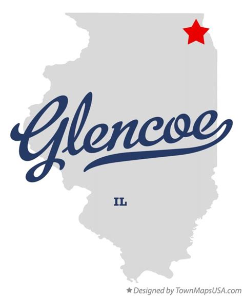 Map of Glencoe, IL, Illinois