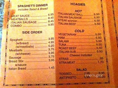 Menu of Charlie & Millie's Pizza House in Largo, FL 33778