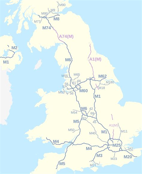 Road map of United Kingdom (UK): roads, tolls and highways of ...