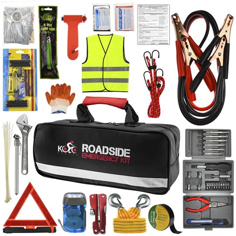 Buy Kolo Sports Roadside Emergency Car Kit - 156-Piece Multipurpose Emergency Pack with ...