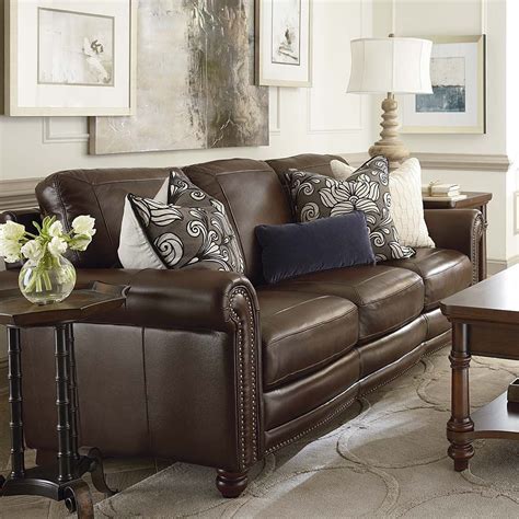 Brown leather | Living room leather, Brown leather living room furniture, Leather sofa living room