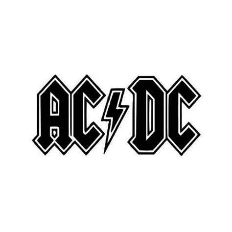 Ac Dc Ac Dc Logo Ac Dc Vinyl Sticker