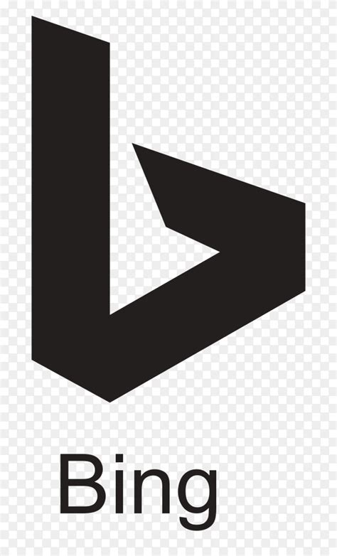 Bing icon design in black color on transparent background PNG - Similar PNG