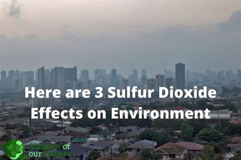 Here are 3 Sulfur Dioxide Effects on Environment