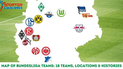 Map of Bundesliga Teams: 18 Teams, Locations & Histories - 2023