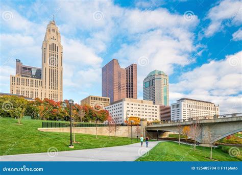 View of Downtown Columbus Ohio Skyline Stock Photo - Image of ...