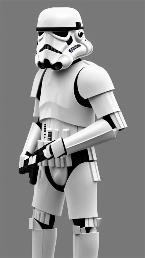 a stormtrooper as a low - poly 3 d render. color | Stable Diffusion | OpenArt
