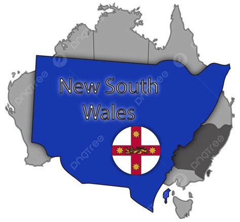 New South Wales Territory And Flag Outline Symbol Nobody Vector ...