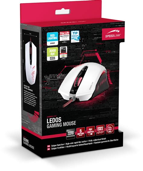 LEDOS Gaming Mouse, white | SL-6393-WE