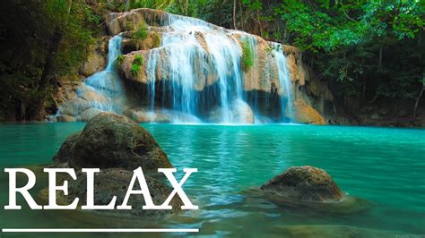 Relaxing Music and Calming 4K Waterfall Nature: Sleep Relaxation - YouTube