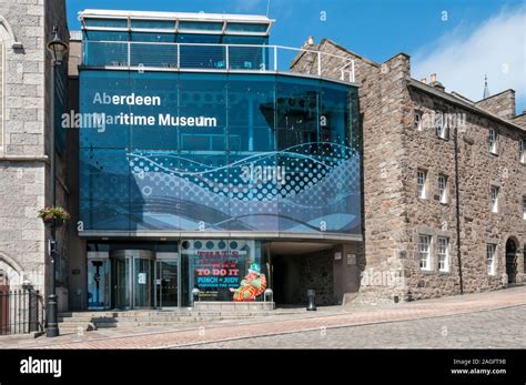 The entrance to Aberdeen Maritime Museum in Shiprow, Aberdeen Stock ...