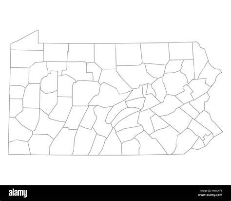 Map of Pennsylvania Stock Photo - Alamy