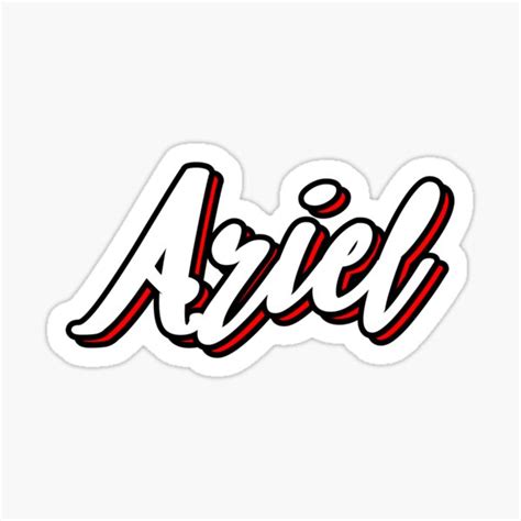 "Ariel first name - hand lettered design" Sticker by sulies | Redbubble