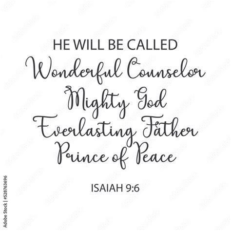 Christmas Bible Verse, Isaiah 9:6, He will be called Wonderful Counselor, Mighty God ...