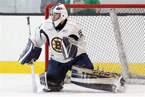 The heir in net? In Maine, Bruins prospect Jeremy Swayman is standing ...