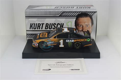 Kurt Busch Autographed 2020 Gearwrech 1:24 Nascar Diecast