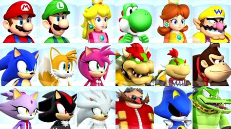 Mario and Sonic at the Sochi 2014 Olympic Winter Games - All Characters - YouTube