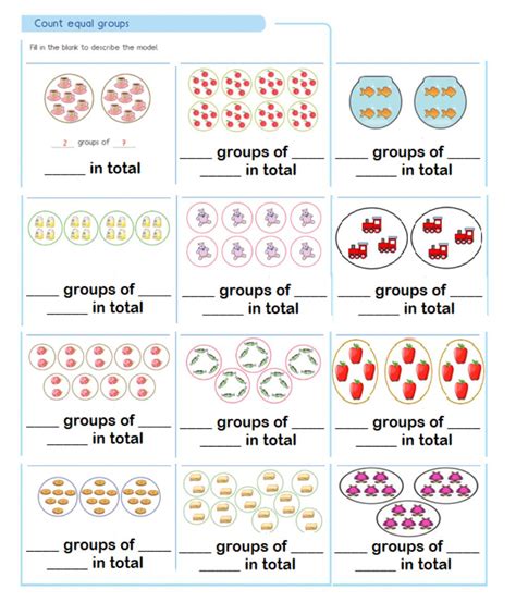 Equal Groups Multiplication Worksheets Pdf - Free Printable