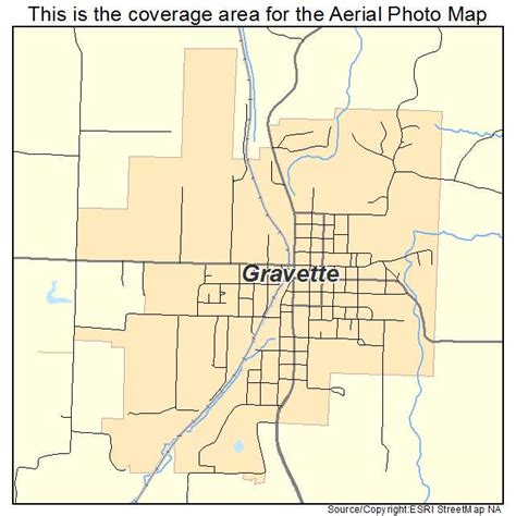 Aerial Photography Map of Gravette, AR Arkansas