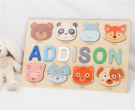 Personalized Toy Gifts Puzzle Piece Names Custom Wooden Baby - Etsy Australia