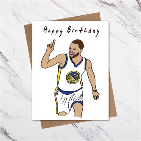 Steph Curry Birthday Card - Etsy