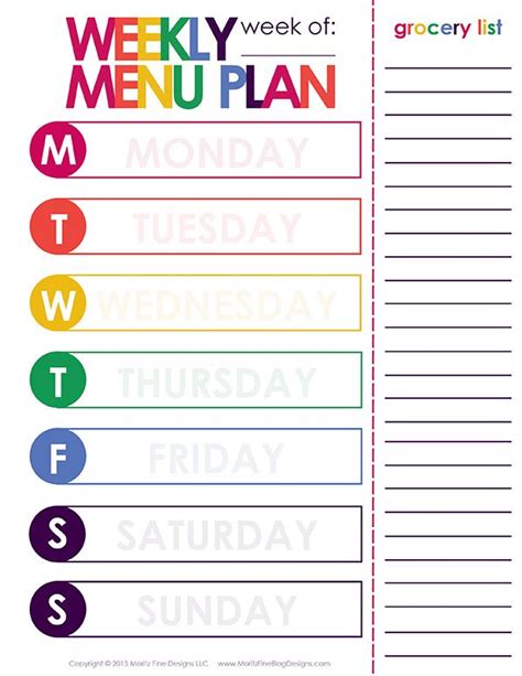 Weekly Menu Planner | Free Printable Download | Weekly menu planners ...