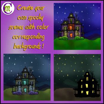 Halloween Clipart Haunted House Clip Art CM by CrunchyMom | TpT