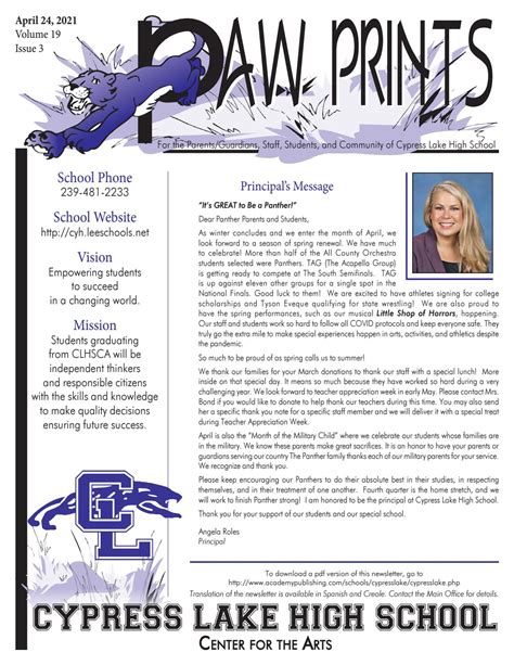 Cypress Lake High School Newsletter by Academy Publishing, Inc. - Issuu