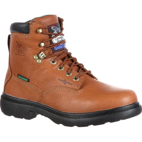 Waterproof Comfort Core Steel Toe Work Boot, Georgia G6603