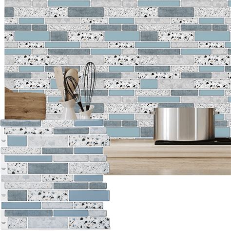 Art3dwallpanels 10-Sheet 12"x12" Peel and Stick Backsplash Tiles Self ...