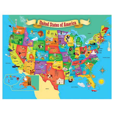 United States Puzzle For Kids 70 Piece USA Map Puzzle 50 States With Capitals Childrens Jigsaw ...