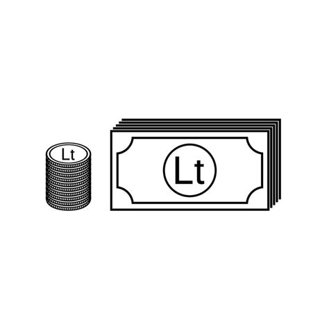 Lithuania Currency Symbol, Lithuanian Litas Icon, LTL Sign. Vector ...