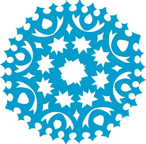 Blue Snowflake Flat 34760562 PNG