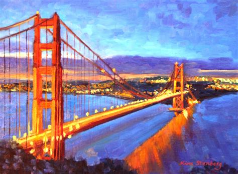 Kim Stenberg's Painting Journal: "Golden Gate Bridge Nocturne" (oil on ...