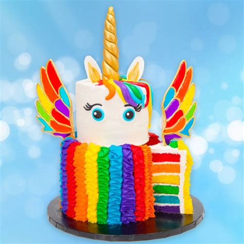 rainbow unicorn cake in 2020 | Rainbow unicorn cake, Unicorn cake, Savoury cake