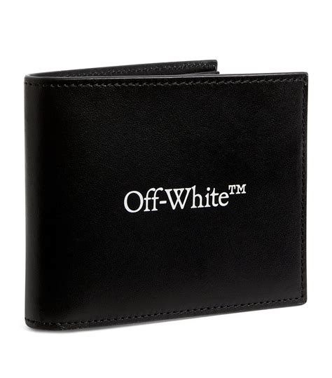 Mens Off-White black Leather Bookish Bifold Wallet | Harrods UK