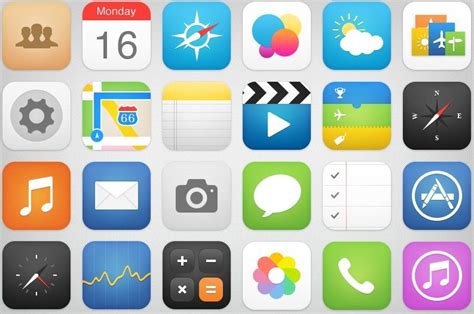 Free 24 New iOS 7 Style App Icons PSD - TitanUI | Themes app, Ios 7 ...