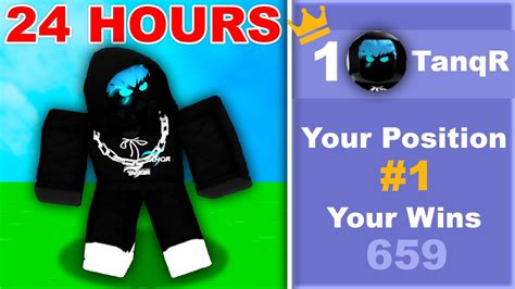 I got on the LEADERBOARD after 24 Hours in Roblox Bedwars.. - YouTube