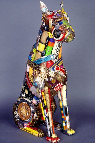 Dog made out of junk. | Junk art, Recycled art, Recycle sculpture