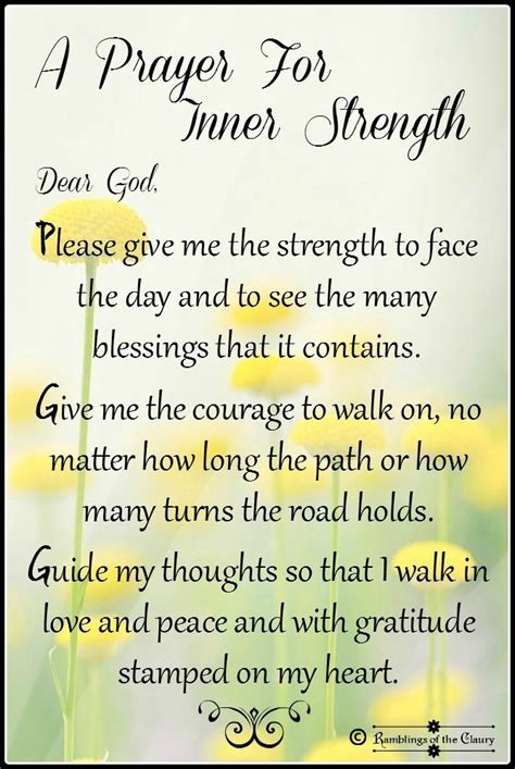 Prayer For Inner Strength | Prayer quotes, Inspirational prayers ...